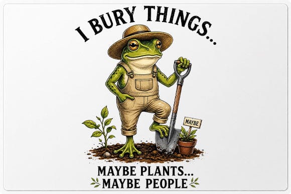 Funny Gardening PNG Frog Gardener Quote Digital Download SVG BillahCrafts 