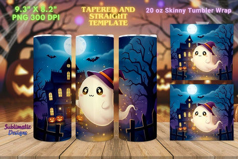 Funny Ghost Halloween Tumbler Wrap | Halloween Tumbler Wrap for Sublimation Sublimation Sublimatiz Designs 