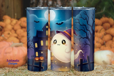 Funny Ghost Halloween Tumbler Wrap | Halloween Tumbler Wrap for Sublimation Sublimation Sublimatiz Designs 