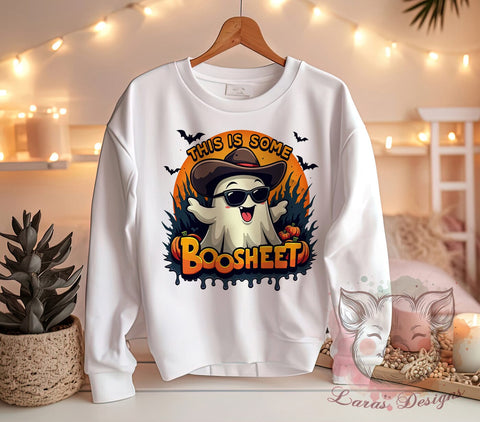 Funny Ghost PNG, Halloween Decor, Boo Sheet, Sublimation Design, Digital Download, Halloween Humor, Spooky Art, Trick or Treat Sublimation Lara' s Designs 