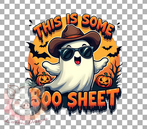 Funny Ghost PNG, Halloween Decor, Boo Sheet, Sublimation Design, Digital Download, Halloween Humor, Spooky Art, Trick or Treat Sublimation Lara' s Designs 