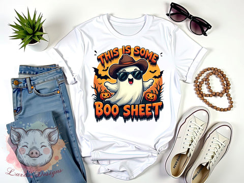 Funny Ghost PNG, Halloween Decor, Boo Sheet, Sublimation Design, Digital Download, Halloween Humor, Spooky Art, Trick or Treat Sublimation Lara' s Designs 