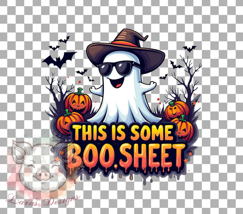 Funny Ghost PNG, Halloween Decor, Boo Sheet, Sublimation Design, Digital Download, Halloween Humor, Spooky Art, Trick or Treat Sublimation Lara' s Designs 