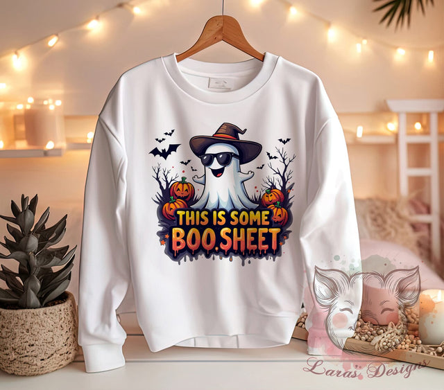 Funny Ghost PNG, Halloween Decor, Boo Sheet, Sublimation Design, Digital Download, Halloween Humor, Spooky Art, Trick or Treat Sublimation Lara' s Designs 