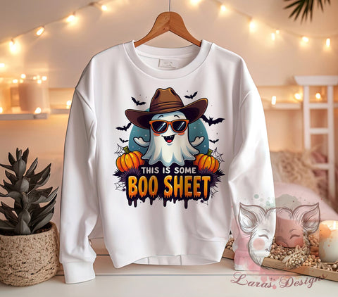 Funny Ghost PNG, Halloween Decor, Boo Sheet, Sublimation Design, Digital Download, Halloween Humor, Spooky Art, Trick or Treat Sublimation Lara' s Designs 