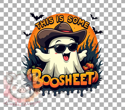 Funny Ghost PNG, Halloween Decor, Boo Sheet, Sublimation Design, Digital Download, Halloween Humor, Spooky Art, Trick or Treat Sublimation Lara' s Designs 