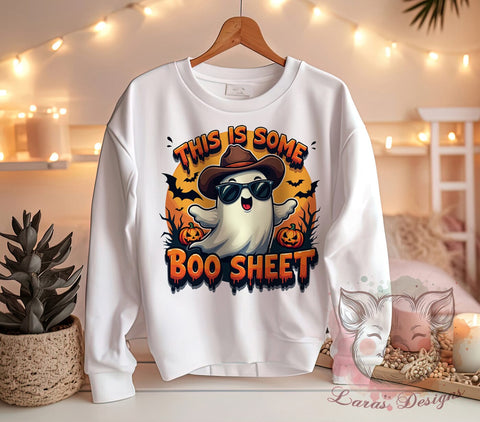 Funny Ghost PNG, Halloween Decor, Boo Sheet, Sublimation Design, Digital Download, Halloween Humor, Spooky Art, Trick or Treat Sublimation Lara' s Designs 