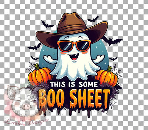 Funny Ghost PNG, Halloween Decor, Boo Sheet, Sublimation Design, Digital Download, Halloween Humor, Spooky Art, Trick or Treat Sublimation Lara' s Designs 