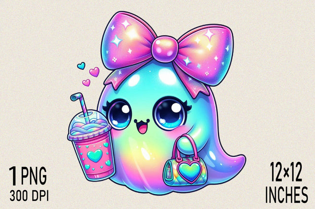 Funny Ghost Pumpkin Halloween Clipart Sublimation SVGArt 