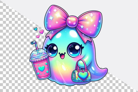 Funny Ghost Pumpkin Halloween Clipart Sublimation SVGArt 