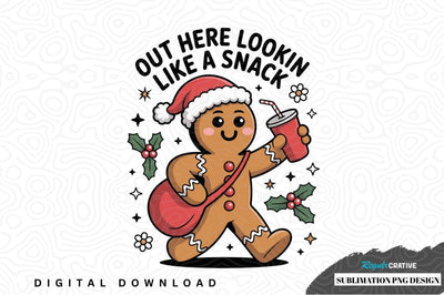 Funny gingerbread man christmas sublimation png design Sublimation Regulrcrative 