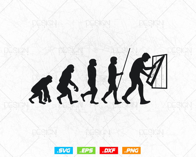 Funny Glazier Evolution Svg Png, Glazer, Glass Worker, Glass Fitter, Glass Setter, Window Fabricator, Fathers Day Svg, Svg Files for cricut SVG DesignDestine 