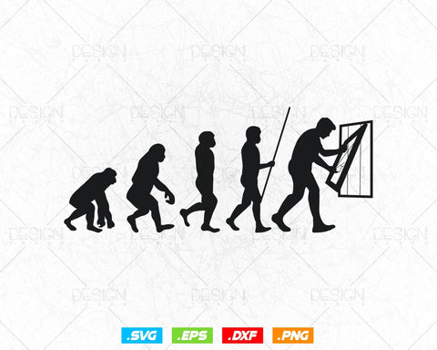 Funny Glazier Evolution Svg Png, Glazer, Glass Worker, Glass Fitter, Glass Setter, Window Fabricator, Fathers Day Svg, Svg Files for cricut SVG DesignDestine 