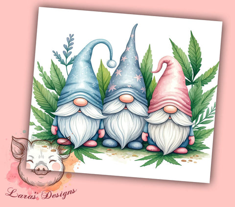 Funny Gnome Cannabis Stoner Tumbler Wrap, Gnome Cannabis Tumbler, 20oz Tumbler Wrap, Sublimation Drinkware, Stoner Gift, Funny Gnome Mug, Weed Lover Gift, Custom Gnome Design Sublimation Lara' s Designs 