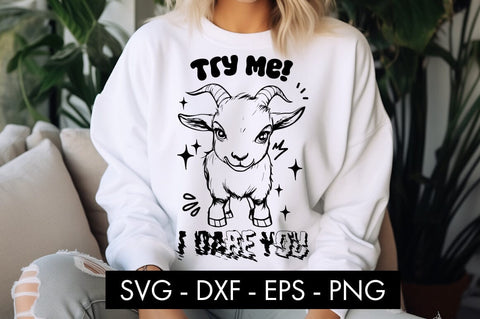 Funny Goat Animal SVG PNG Sublimation SVG Freeling Design House 
