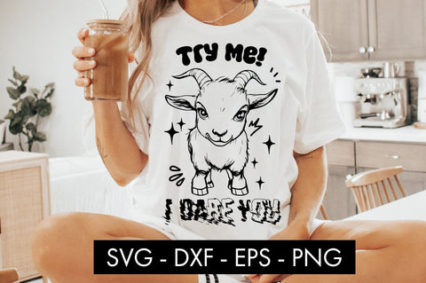 Funny Goat Animal SVG PNG Sublimation SVG Freeling Design House 