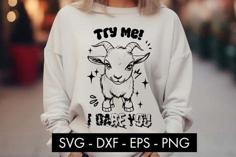 Funny Goat Animal SVG PNG Sublimation SVG Freeling Design House 