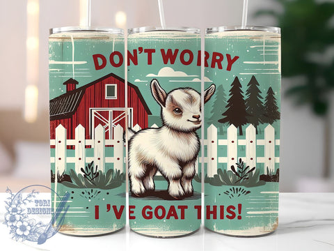 Funny Goat Tumbler, Goat Pun Design, 20oz Sublimation Wrap, Cute Goat Art, Animal Lover Gift, Humorous Drinkware, Digital Download Sublimation ToriDesigns 