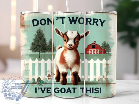 Funny Goat Tumbler, Goat Pun Design, 20oz Sublimation Wrap, Cute Goat Art, Animal Lover Gift, Humorous Drinkware, Digital Download Sublimation ToriDesigns 