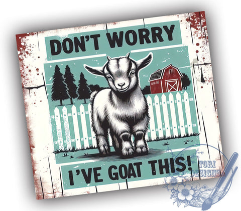 Funny Goat Tumbler, Goat Pun Design, 20oz Sublimation Wrap, Cute Goat Art, Animal Lover Gift, Humorous Drinkware, Digital Download Sublimation ToriDesigns 