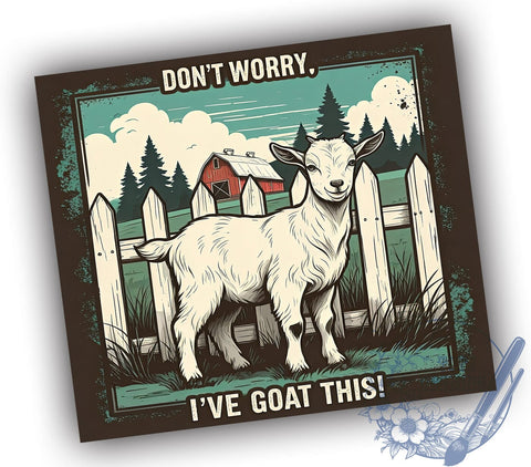 Funny Goat Tumbler, Goat Pun Design, 20oz Sublimation Wrap, Cute Goat Art, Animal Lover Gift, Humorous Drinkware, Digital Download Sublimation ToriDesigns 
