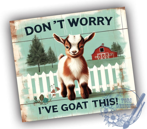 Funny Goat Tumbler, Goat Pun Design, 20oz Sublimation Wrap, Cute Goat Art, Animal Lover Gift, Humorous Drinkware, Digital Download Sublimation ToriDesigns 