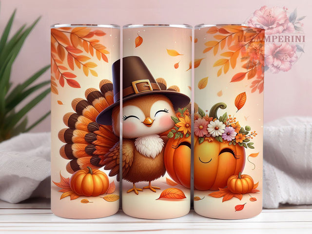 Funny Gobble Turkey Thanksgiving Tumbler, Thanksgiving Humor Wrap, Silly Turkey Sublimation PNG, Autumn Holiday Design, 20oz Tumbler Sublimation, Rustic Farmhouse Style, Gobble Till You Wobble Sublimation Li Zamperini 