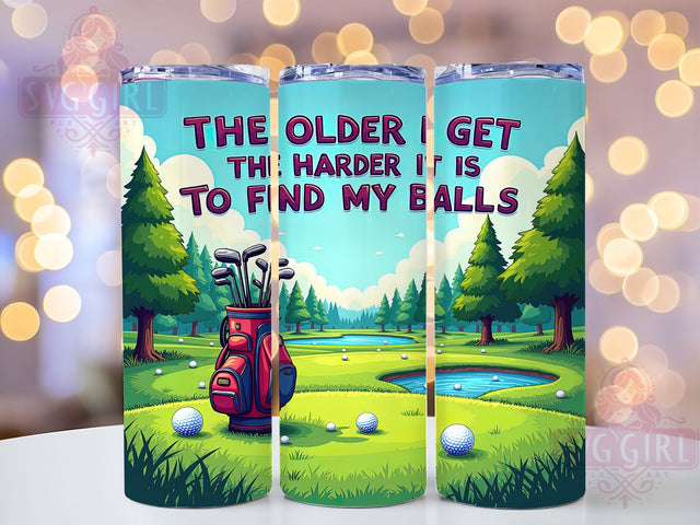 Funny Golf Humor 20oz Tumbler Wrap, Golf Humor Mug, Senior Golfer Cup, Lost Golf Balls Design, Golf Joke Wrap, Sports Dad Gift, Sublimation Tumbler Wrap Sublimation SvggirlplusArt 