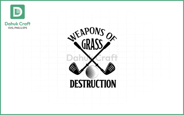 Funny Golf SVG – Grass Destruction SVG PNG & EPS V16 SVG dahukdesign 