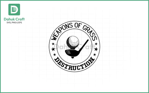 Funny Golf SVG – Grass Destruction SVG PNG & EPS V17 SVG dahukdesign 