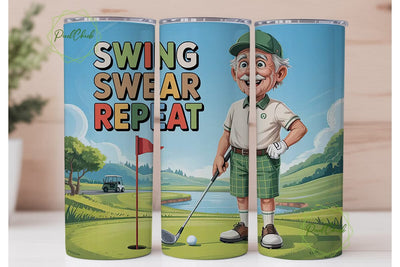 Funny Golfer 20oz Tumbler Design Sublimation PixelChick 