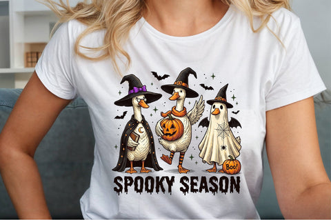 Funny Goose Halloween-Goose Halloween Sublimation designartist 