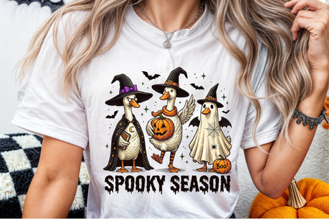 Funny Goose Halloween-Goose Halloween Sublimation designartist 