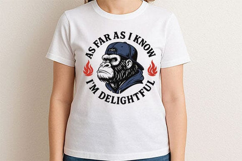 Funny Gorilla Quote I’m Delightful PNG SVG BillahCrafts 
