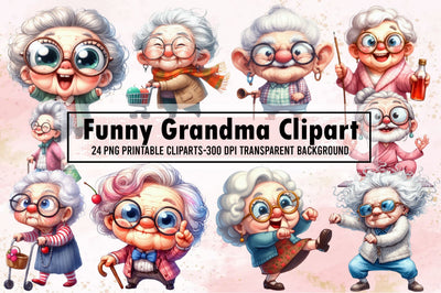 Funny Grandma Sublimation Clipart PNG Sublimation designartist 