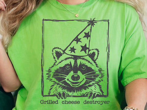 Funny Grilled Cheese Destroyer Svg, Animal T-shirt, Vintage Raccoon Svg SVG DesignDestine 