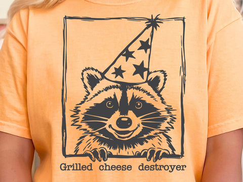 Funny Grilled Cheese Destroyer Svg, Animal T-shirt, Vintage Raccoon Svg SVG DesignDestine 