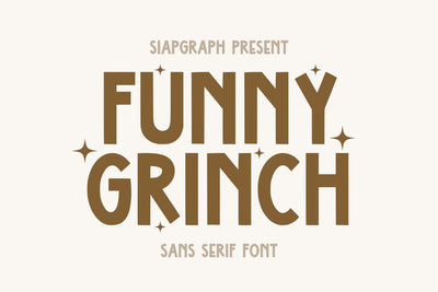 Funny Grinch - Fun Sans Serif Font Font Masyafi Studio 