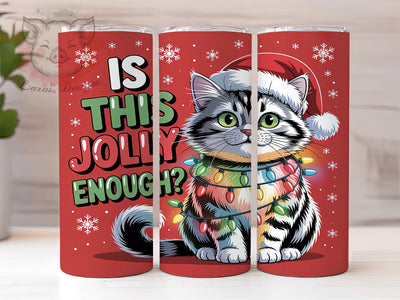 Funny Grumpy Christmas Cat Tumbler, Christmas Cat Sublimation Design, Humorous Holiday Cup Art, 20oz Xmas Tumbler, Whimsical Cat Mug, Stylish Christmas Cup, Cozy Holiday Wrap Sublimation Lara' s Designs 