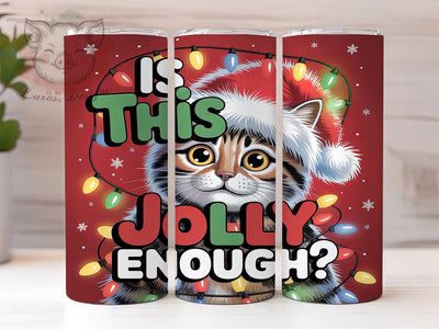Funny Grumpy Christmas Cat Tumbler, Christmas Cat Sublimation Design, Humorous Holiday Cup Art, 20oz Xmas Tumbler, Whimsical Cat Mug, Stylish Christmas Cup, Cozy Holiday Wrap Sublimation Lara' s Designs 