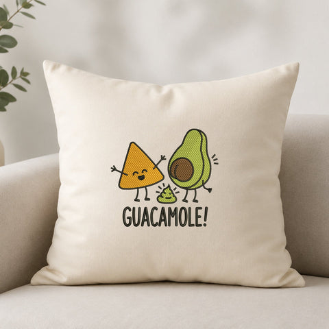 Funny Guacamole Embroidery Design – Avocado & Tortilla Chip Machine Embroidery File, Cute Mexican Food Design Embroidery/Applique DESIGNS PatternFeed8 