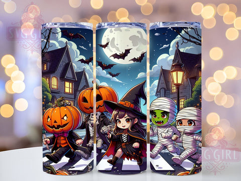 Funny Halloween 20oz Tumbler Wrap Sublimation Design, Straight Tapered Tumbler Wrap, Halloween Friend Tumbler Png, Instant Digital Download Sublimation SvggirlplusArt 