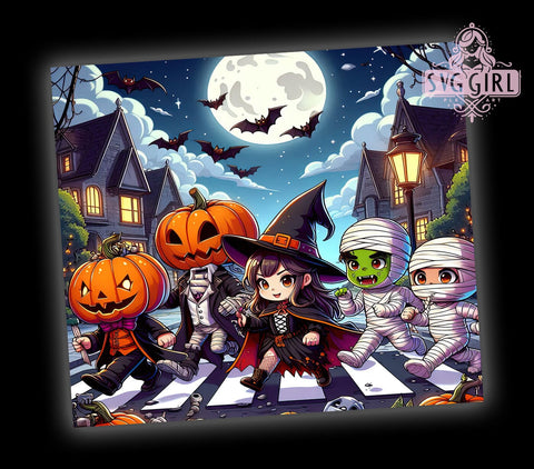 Funny Halloween 20oz Tumbler Wrap Sublimation Design, Straight Tapered Tumbler Wrap, Halloween Friend Tumbler Png, Instant Digital Download Sublimation SvggirlplusArt 