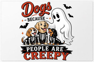 Funny Halloween Dog Quote PNG | Dogs Because People Are Creepy SVG BillahCrafts 