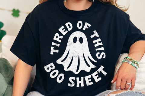 Funny Halloween Ghost Svg, Boo Sheet Shirt Design SVG DesignDestine 
