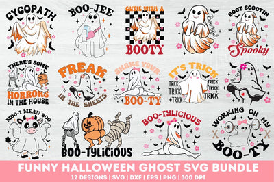 Funny Halloween Ghost SVG Bundle SVG Designangry 