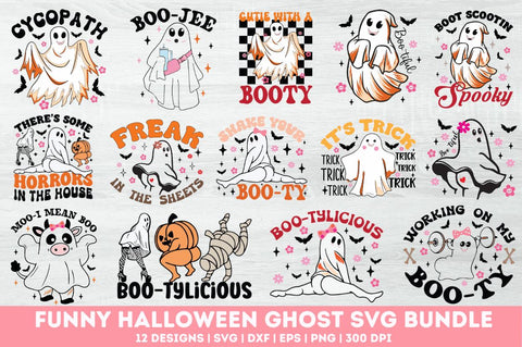 Funny Halloween Ghost SVG Bundle SVG Designangry 