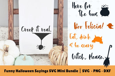 Funny Halloween Sayings SVG Mini Bundle SVG So_Fontsy_VIP 