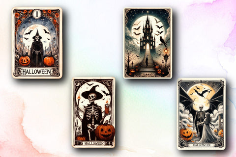 Funny Halloween Tarot Cards Sublimation Sublimation designartist 