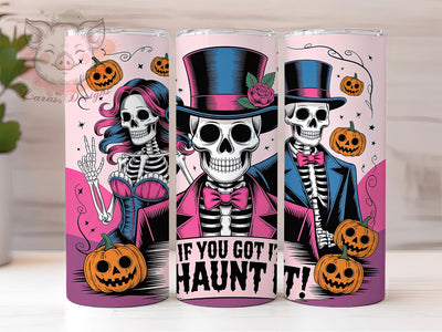 Funny Haunt It Ghost Halloween Tumbler, Haunt It Quote Cup, 20Oz Skinny Tumbler, Spooky Humor Sublimation, Ghost Halloween Drinkware, Cute Halloween Gift Idea, Digital Funny Spooky Design Sublimation Lara' s Designs 